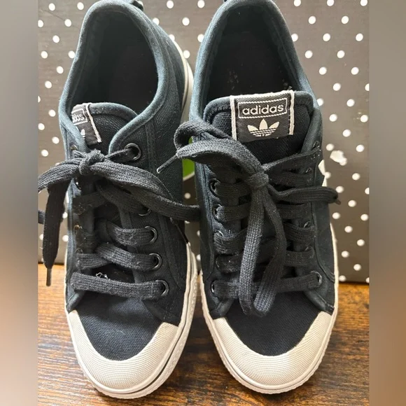 Adidas Black Canvas Sneakers - Picture 4 of 7